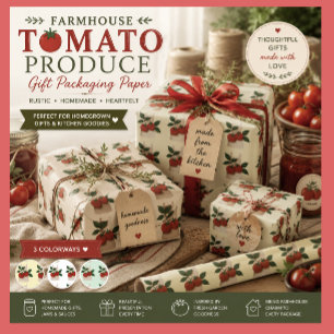 Tomato Garden Kitchen Gift Wrapping Paper
