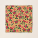Tomato Girl Aesthetic Vintage Gold Rose Monogram Scarf<br><div class="desc">If you’re living your best Tomato Girl life,  then these vintage vegetable print monogram scarves are perfect for your leisurely lifestyle! With a chic rose and tomato pattern these are cozy cute and chic accessories.</div>