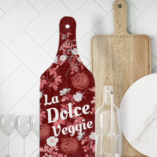 Tomato Girl Aesthetic Vintage La Dolce Veggie Cutting Board