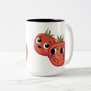 Tomato in Awe  Two-Tone Coffee Mug