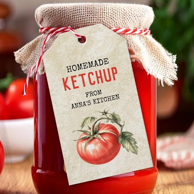 Tomato Ketchup étiquette personnalisé aquarelle to (Créateur téléchargé)