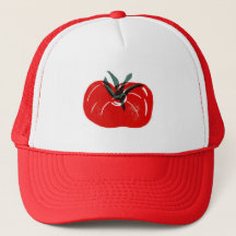 Tomato Linocut Block Print Trucker Hat