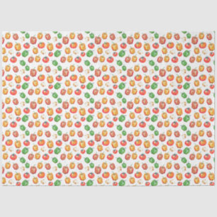 Tomato Peppers Onion Hand-Drawn Foodie Tissue Paper