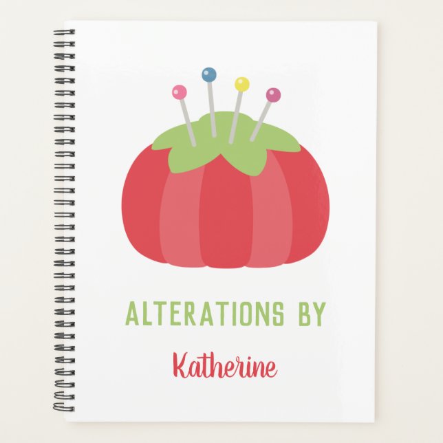 Tomato Pincushion Cute Sewing Handmade Planner (Front)