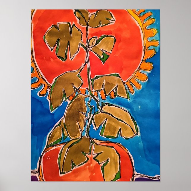 Tomato Plant, Art Print (Front)