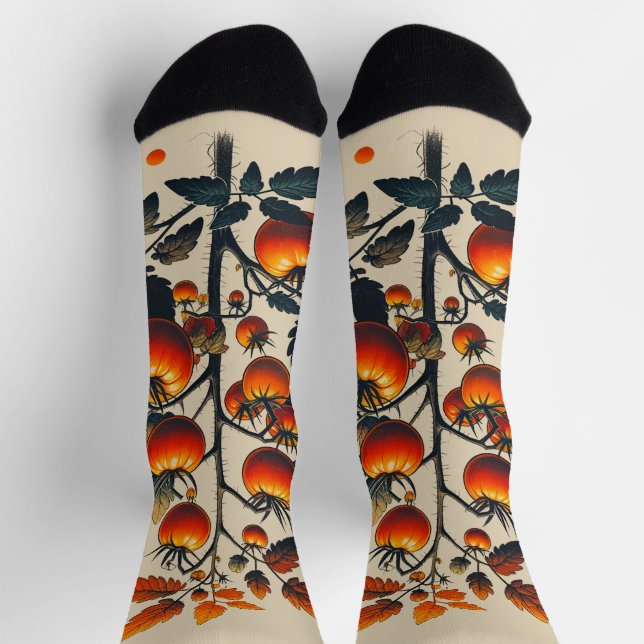 Tomato Plant I Love Tomatoes Art                   Socks (Top)