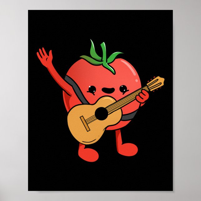 Tomato Playing Guitar Tomato Lover  Poster (Front)