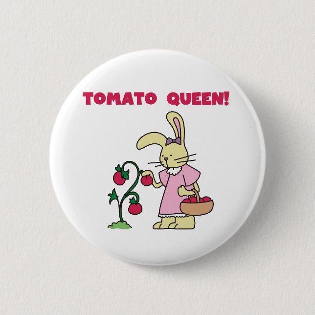 Tomato Queen 2 Inch Round Button (Front)