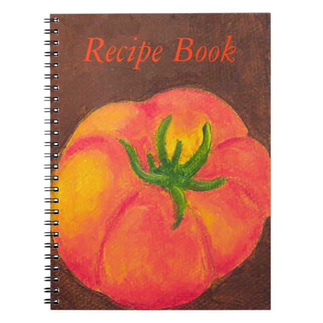 Tomato "Recipe Book" Spiral Notebook (Front)