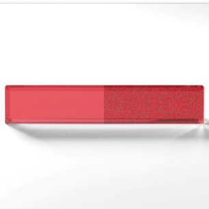 Tomato Red Acrylic Desk Nameplate – Customizable