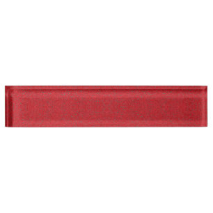 Tomato Red Acrylic Desk Nameplate – Customizable