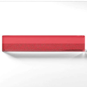 Tomato Red Acrylic Desk Nameplate – Customizable