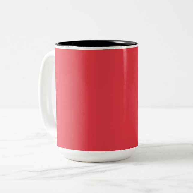 Tomato Red Ceramic Coffee Mug – Customizable (Front Left)