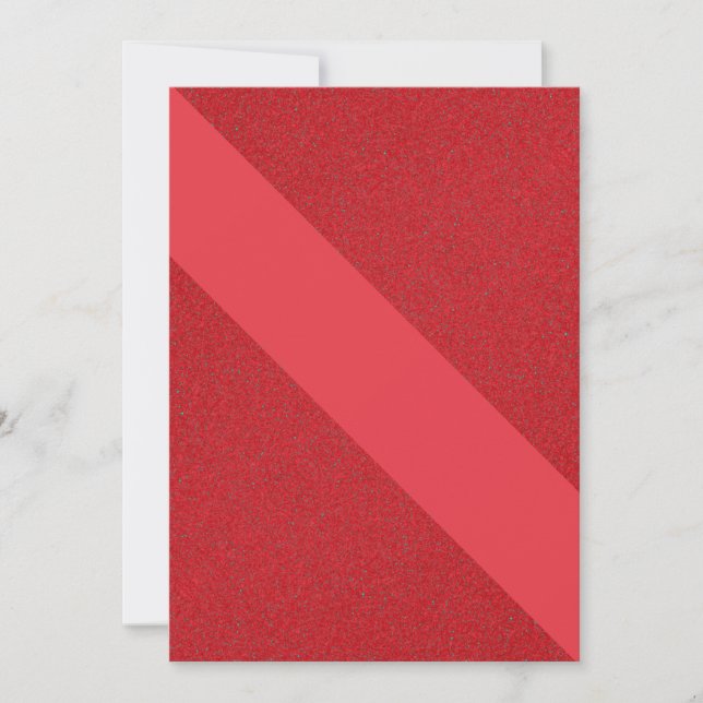 Tomato Red Diagonal Stripe Card – Customizable (Front)