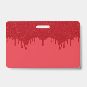 Tomato Red Drip Bulk PVC Event Badge – Customize