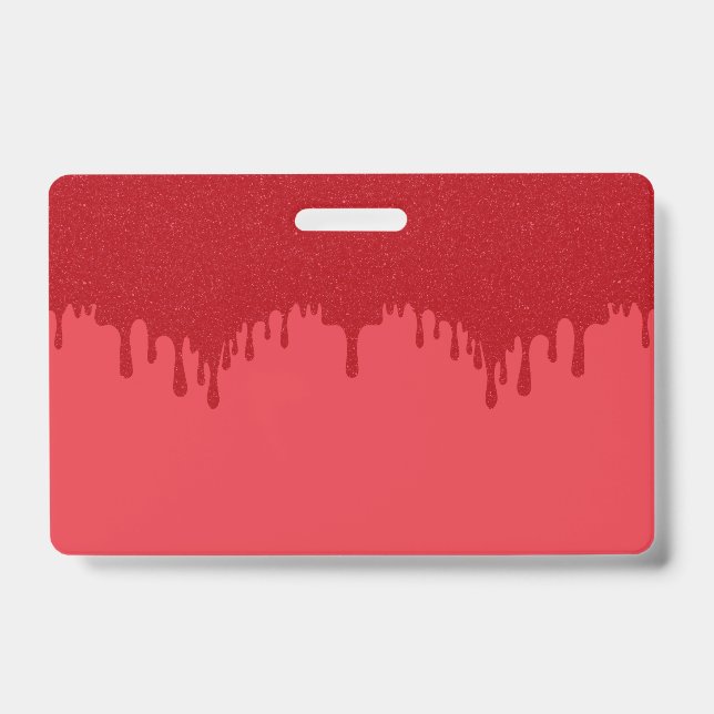 Tomato Red Drip Bulk PVC Event Badge – Customize (Front)