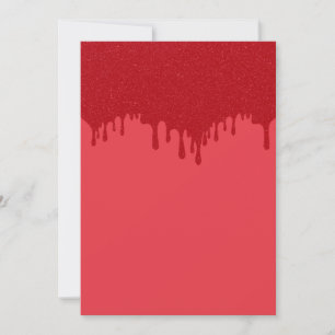Tomato Red Drip Custom Invitation
