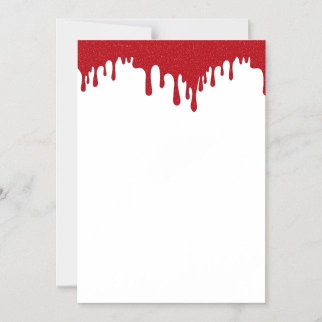 Tomato Red Drip Custom Magnet Card (Front)