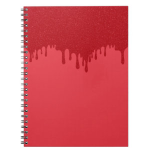 Tomato Red Drip Custom Spiral Notebook