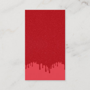 Tomato Red Drip Design Calling Card – Customizable