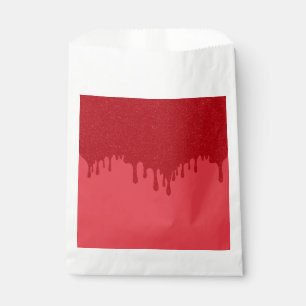 Tomato Red Drip Effect Favour Bags – Customizable