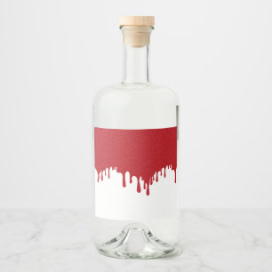 Tomato Red Drip Liquor Label – Editable Template