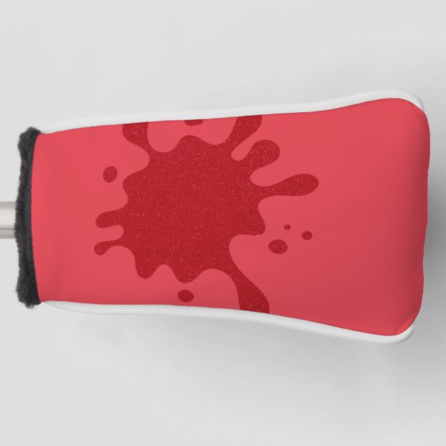 Tomato-Red Drip Putter Cover – Customizable (Front)