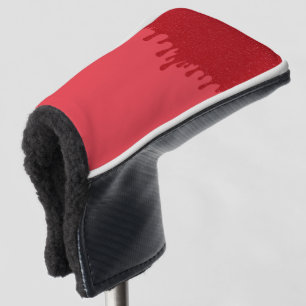 Tomato-Red Drip Putter Head Cover – Customizable