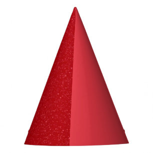 Tomato-Red Dual-Texture Custom Party Hats
