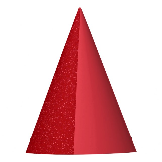 Tomato-Red Dual-Texture Custom Party Hats (Front)