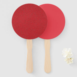 Tomato Red Duo Texture Custom Hand Fan Set