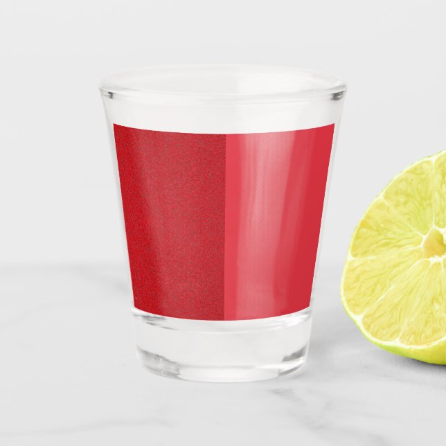 Tomato Red Duo-Tone Custom Shot Glass (Front)