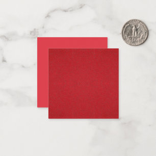 Tomato Red Duo-Tone Square Flat Note Card (Custom)