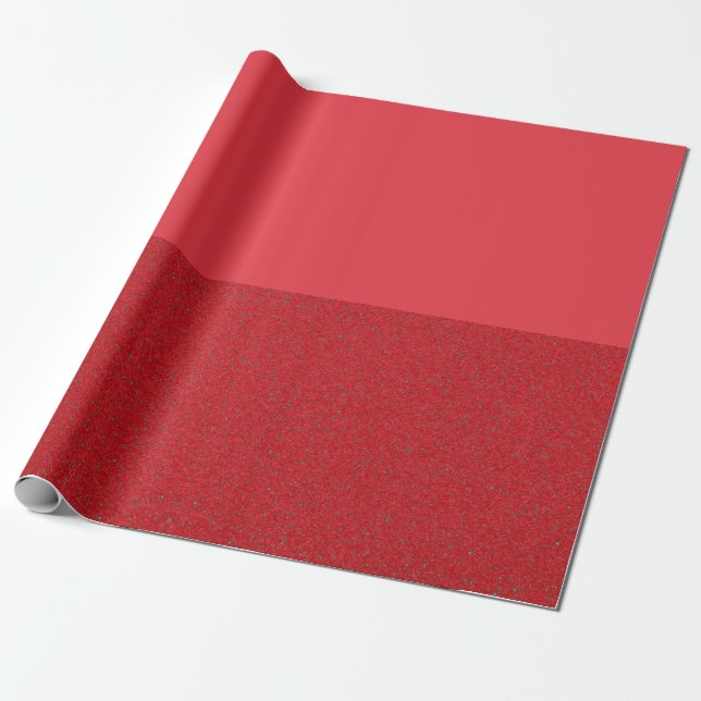 Tomato Red Duo Tone Wrapping Paper – Customizable (Unrolled)