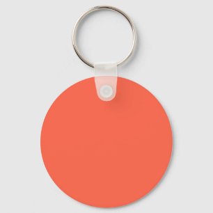 Tomato Red FF6347 Colour with Add Your Name Option Keychain