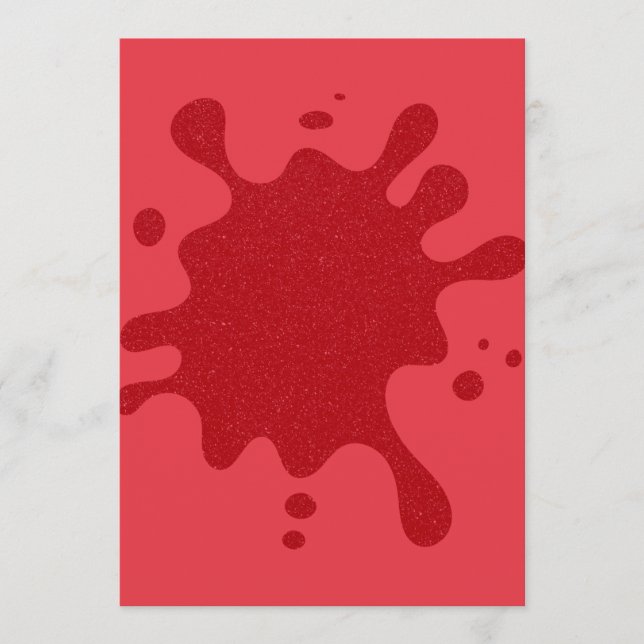 Tomato Red Glitter Splash Menu – Customizable (Front)
