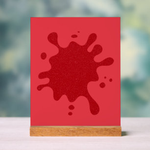 Tomato Red Glitter Splash Sign – Customizable