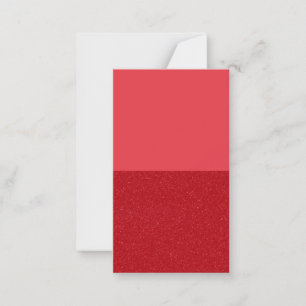Tomato Red Glitter Split Flat Note Card (Custom)