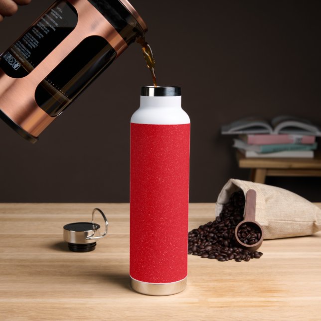 Tomato Red Glitter Water Bottle (Coffee)