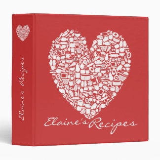 Tomato Red Heart Recette Nom personnalisé Classeur
