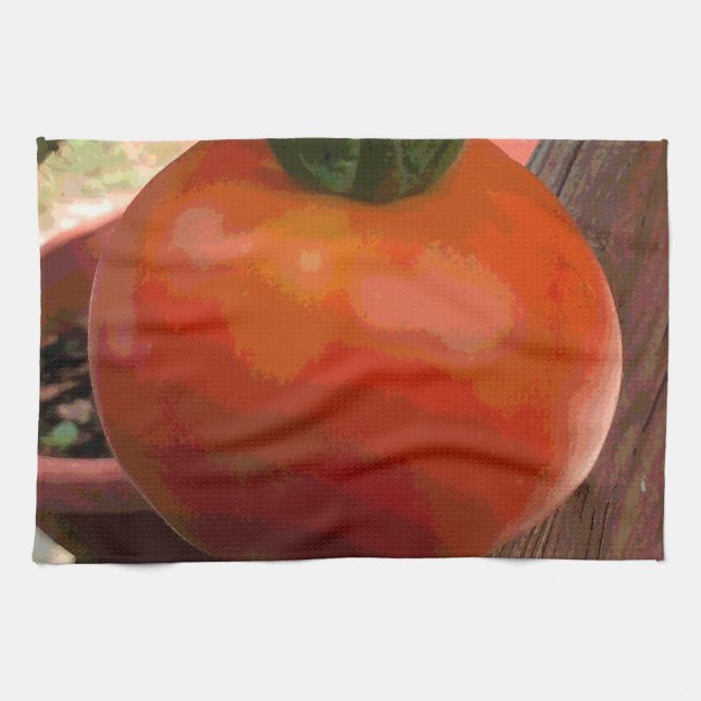 Tomato Red Kitchen Towel (Horizontal)