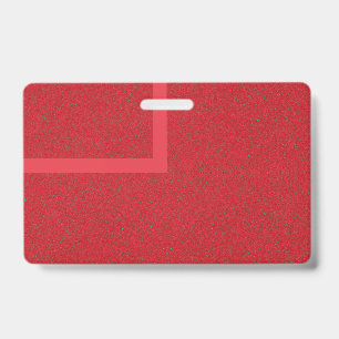 Tomato Red L-Shape Textured Name Badge – Customize