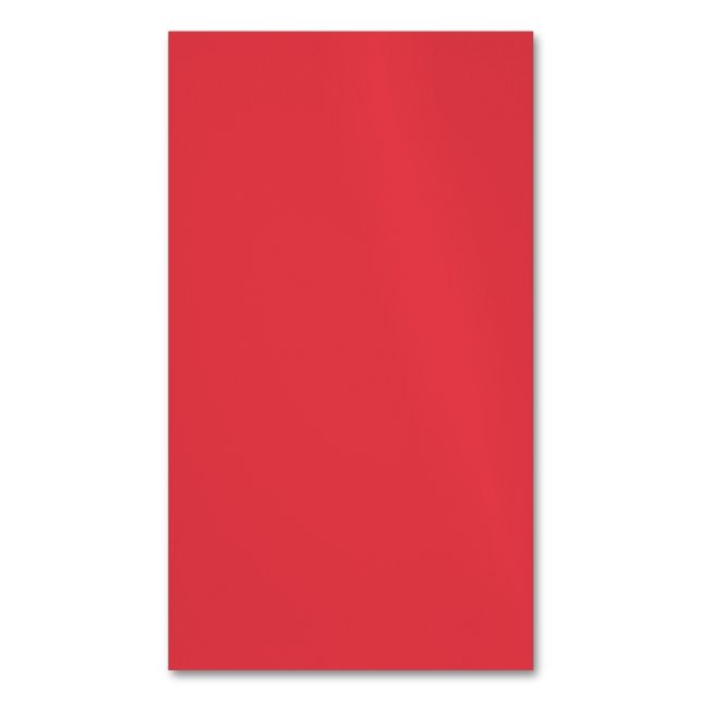 Tomato Red Magnetic Business Card – Customizable (Front Vertical)