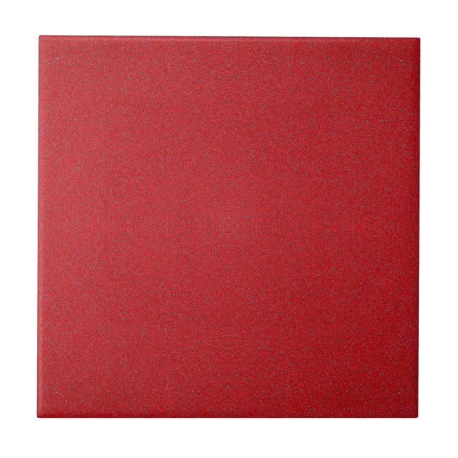 Tomato Red Noise-Effect Ceramic Tile – Customize (Front)