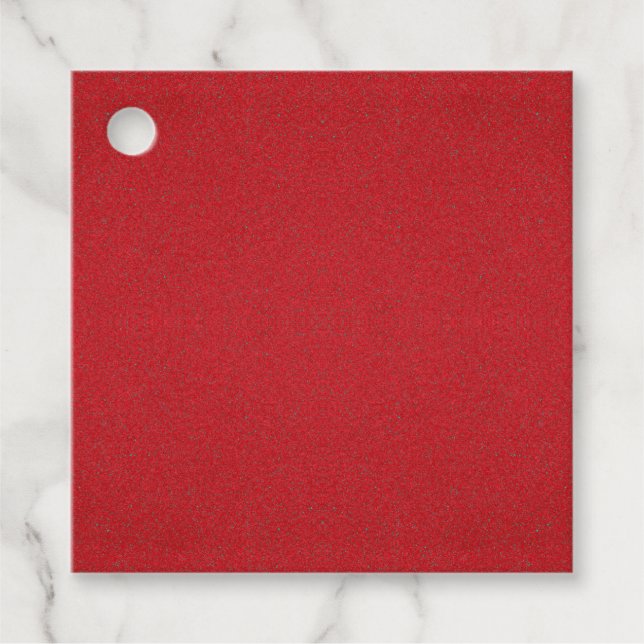Tomato Red Noise Favour Tag with Hole – Customize (Front)