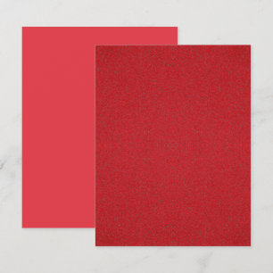 Tomato Red + Noise Flat Note Card – Customizable