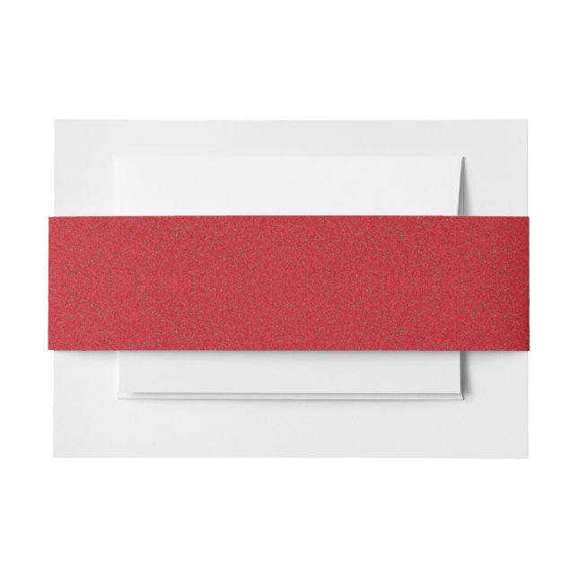 Tomato Red Noise Invitation Belly Band – Customize (Front Example)