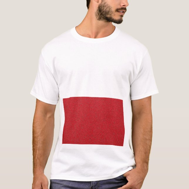 Tomato Red Noise Rectangle Tee – Customizable (Front)