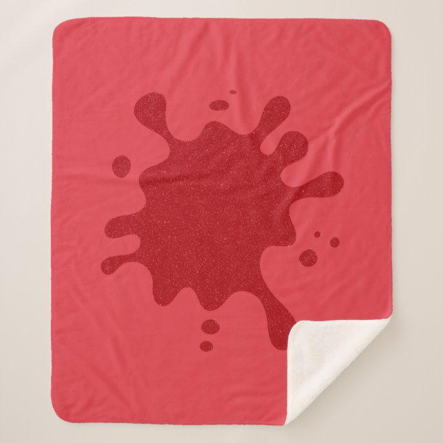 Tomato Red Noise Splash Blanket – Customizable (Front)