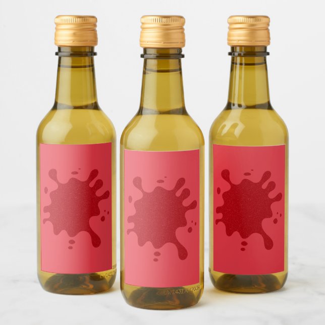 Tomato Red Noise Splash Label – Customizable (Bottles)